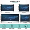 thumbnail image 2 of Polygons Blue Whale Plush Pillow Cases King Size Ultra Soft Warm Pillowcases with Zipper 20"x40", 2 of 9