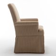 thumbnail image 5 of Wovenbyrd Classic Covered Parsons Dining Arm Chair Tan and White Stripe, 5 of 5