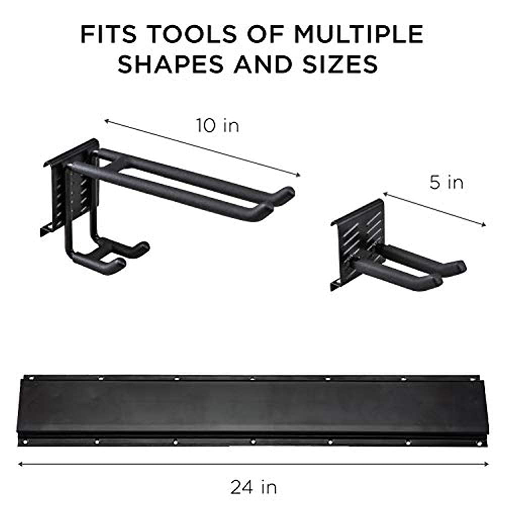 RaxGo Multifunctional Wall-Mounted Garage Tool Storage Rack, 8-Piece Organizer