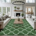 thumbnail image 4 of Area Rug 60×96in, Moroccan Dark Green Geometric Floor Carpet Living Room Rug, Medieval Ethnic Pattern Non-Slip Welcome Mat Indoor Rugs for Bedroom Dining Room, 4 of 9