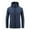 Dark Blue, variant on Men Sun Protective Jacket Side Seam Pockets Men's Summer Sunscreen Coat Hooded Zip-up Cardigan with Zipper Plus Size Long Sleeve White M