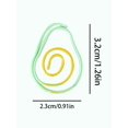thumbnail image 3 of 5pcs Avocado Shaped Mini Paper Clip, Simple Multi-purpose Paper Clip For School, Student, Office, 3 of 3