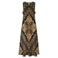 thumbnail image 4 of Robe Baroque Dorée Été Esthétique Vintage Damas Robe Longue Décontractée Dames Robe Maxi Tendance Cadeau d'Anniversaire, 4 of 5
