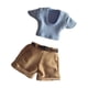 thumbnail image 2 of Figuras de acción a escala 1/12, ropa, camiseta, pantalones cortos, conjunto con cinturón, disfraz elegante estilo B, 2 of 9