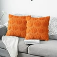 thumbnail image 2 of Fall Pillow Covers 11.8x11.8 Inch Autumn Pumpkin Throw Pillow Cases Soft Plush Cushion Covers 3D Embroidered Decor for Couch Sofa Bedroom Living Room Farmhouse Home Decor, Thanksgiving Pillow Covers, 2 of 5