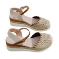 thumbnail image 5 of NexTorq Closed Toe Platform Wedge Sandals, 2026 Espadrilles Wedges for Women Heel Casual, Women's Espadrilles Dressy Sandals, Comfortable Anti Slip Summer Shoes with Adjustable Buckle Ankle Strap, 5 of 6