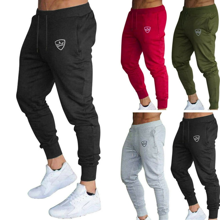 SUNSIOM Men Slim Fit Long Casual Sport Pants Gym Trousers Running Joggers Gym Sweatpants Walmart