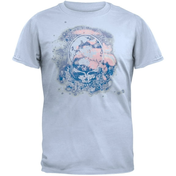 Grateful Dead Men's Watercolor Raw Edge Short Sleeve T Shirt