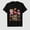 Black-21, variant on Women's Hallowthanksmas Flamingo Graphic T-Shirt, Halloween Thanksgiving Short Sleeve Shirt