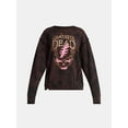 thumbnail image 5 of Time and Tru Women's Grateful Dead Flame Skull Graphic Sweatshirt, Sizes XS-3XL, 5 of 5
