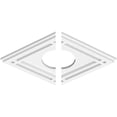 thumbnail image 3 of 14"W x 9 3/8"H x 4"ID x 4 3/4"C x 1"P Diamond Architectural Grade PVC Contemporary Ceiling Medallion, Two Piece, 3 of 7