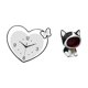 thumbnail image 5 of Reloj de pared acrílico con forma de gato, llavero, cuenco para dulces, sin , adorno decorativo de resina en forma de corazón, adecuado para el, 5 of 8