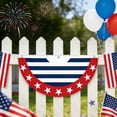 thumbnail image 4 of Gqtwoy Patriotic Garden Flag 4th of July Decorations Outdoor Nylon Fan Flag Independence Day Yard Porch Banner Patriotic Door Wall Hanging Memorial Day Red White and Blue Bunting, 4 of 7