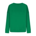 thumbnail image 4 of HAOTAGS Oversized Sweatshirts for Women Crewneck Pullover Comfy Sweaters Solid Color Clothes Fall Winter Fashion Green Size S, 4 of 6