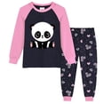 thumbnail image 2 of Rimyaw Toddler Girls Pajamas Sets Panda Long Sleeve Cotton Shirts & Pants Sleepwear PJS Set 2T, 2 of 8