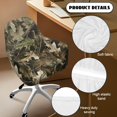 thumbnail image 5 of Whosucclay Forest Camo Hunting Print Swivel Accent Chair Covers Removable Dining Chair Cover Stretch Accent Office Desk Chair Sliopcover Washable Swivel Arm Chair Protector for Home Office, 5 of 7