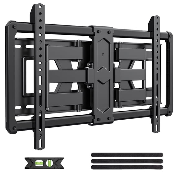 MountLiving Ultra-Slim Full Motion TV Wall Mount for 37-90" Screens, 90° Swivel & ±10° Tilt, Max VESA 600x400mm, up to 120 lbs