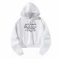 thumbnail image 2 of Sudadera con capucha para mujer con cordón, sudadera corta, sudadera con estampado de calle, manga larga, jersey con capucha S, 2 of 8