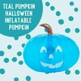 thumbnail image 2 of Teal Pumpkin 15" Inflatable Decoration- Blow Up Indoor/Outdoor Jack O Lantern Decoration for Parties, Trick-or-Treating, Lawn- Support The Teal Pumpkin Project & Spread Allergy Awareness, 2 of 5