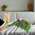thumbnail image 3 of Snowman Soft Flannel Fleece Throw Blanket, Character near a Christmas Tree Celebration Holiday Winter Time, Cozy Plush for Indoor and Outdoor Use, 50" x 60", Multicolor, by Ambesonne, 3 of 5