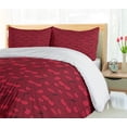 thumbnail image 5 of Ambesonne Fruit Duvet Cover Sets, Repeated Reddish Cherries, 2-Queen, Ruby and Dark Pink, 5 of 7