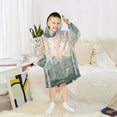 thumbnail image 6 of FORMRS Wearable Blanket Hoodie with Sleeves for Kids Cozy Flannel Sweatshirt, Night Deer, 6 of 7