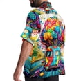 thumbnail image 3 of Mind car Men's Casual Spread Collar Hawaiian Short Sleeve Button Down Summer Beach Tops, 3 of 6