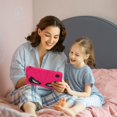 thumbnail image 5 of Kids Case for Samsung Galaxy Tab A9 8.7" 2023 SM-X110 / SM-X115 with Pencil Holder, Lightweight Shockproof Stand Anti-Slip Rugged Silicone PC Case Cover for Boys Girls for Tab A9, Rose+Black, 5 of 8