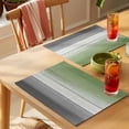 thumbnail image 4 of Sage Green Gray Placemats Set of 4 Vintage Country Ombre Chic Wooden Grain Place Mats Indoor Wipeable Table Mats Washable Cloth Dining Table Placemats for Kitchen Holiday Party Home Decor 13x19 Inch, 4 of 9