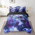 thumbnail image 2 of Castle Fairy Flower Crow Wolf King Bedding 7pcs for Teens,Romantic Floral Rose King Bed in a Bag, 2 of 6