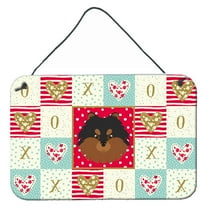 Carolines Treasures CK5228DS812 Pomeranian Love Wall or Door Hanging Prints 8x12 multicolor