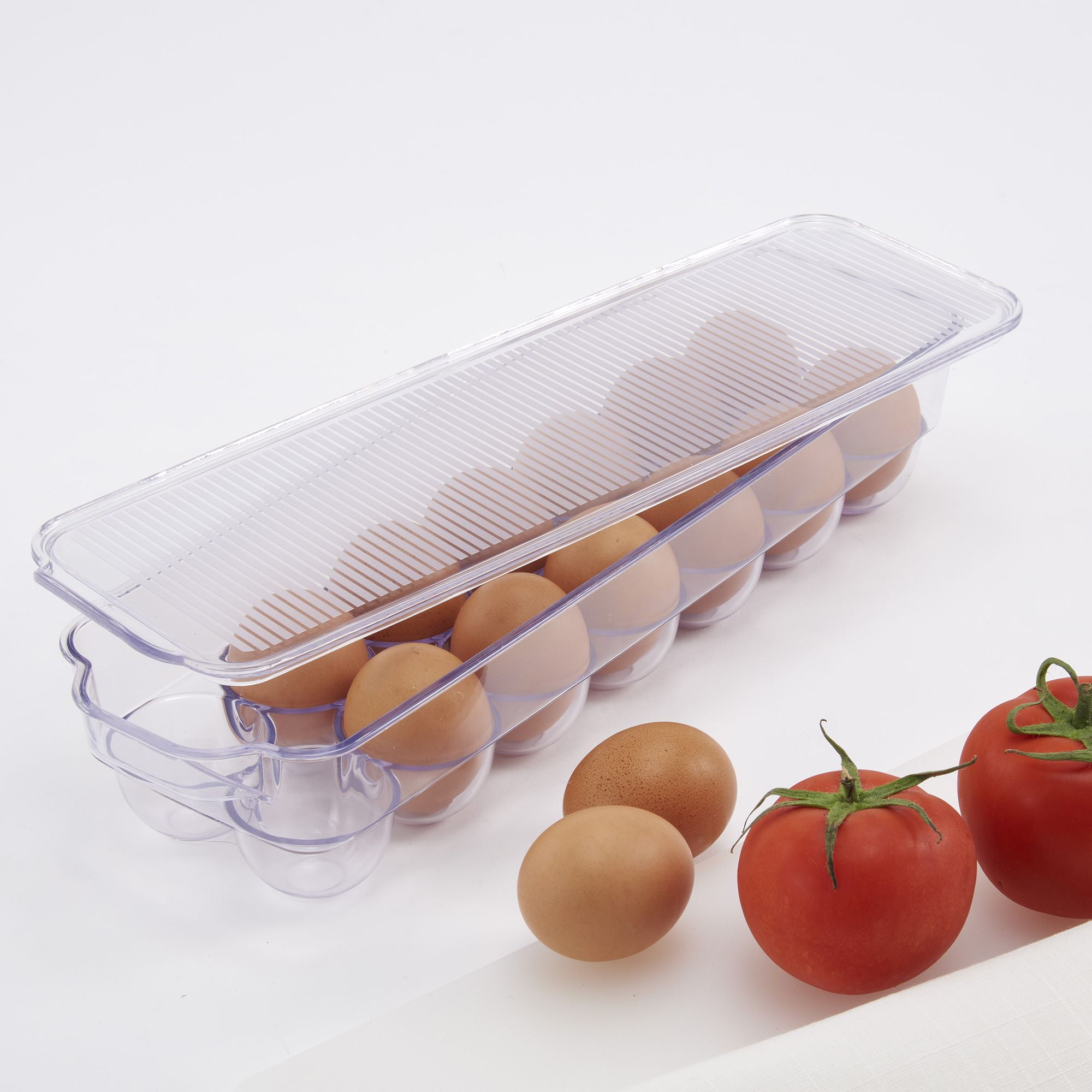 Mainstays Clear Egg Holder (14 Eggs), Clear Plastic