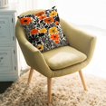 thumbnail image 2 of Throw Pillow Covers 20x20 Inch, Orange Yellow Black Decorative Pillow Cases for Couch Sofa Bed, Botanical Tropical Leaf Summer Cotton Linen Square Home Decor Pillowcases with Hidden Zipper, 2 of 7
