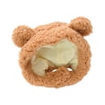 thumbnail image 2 of Gorro de invierno para mascotas, disfraz de gato, gorro de oso cálido, vestido ajustable, orejas de perro pequeñas y cálidas Café, 2 of 8