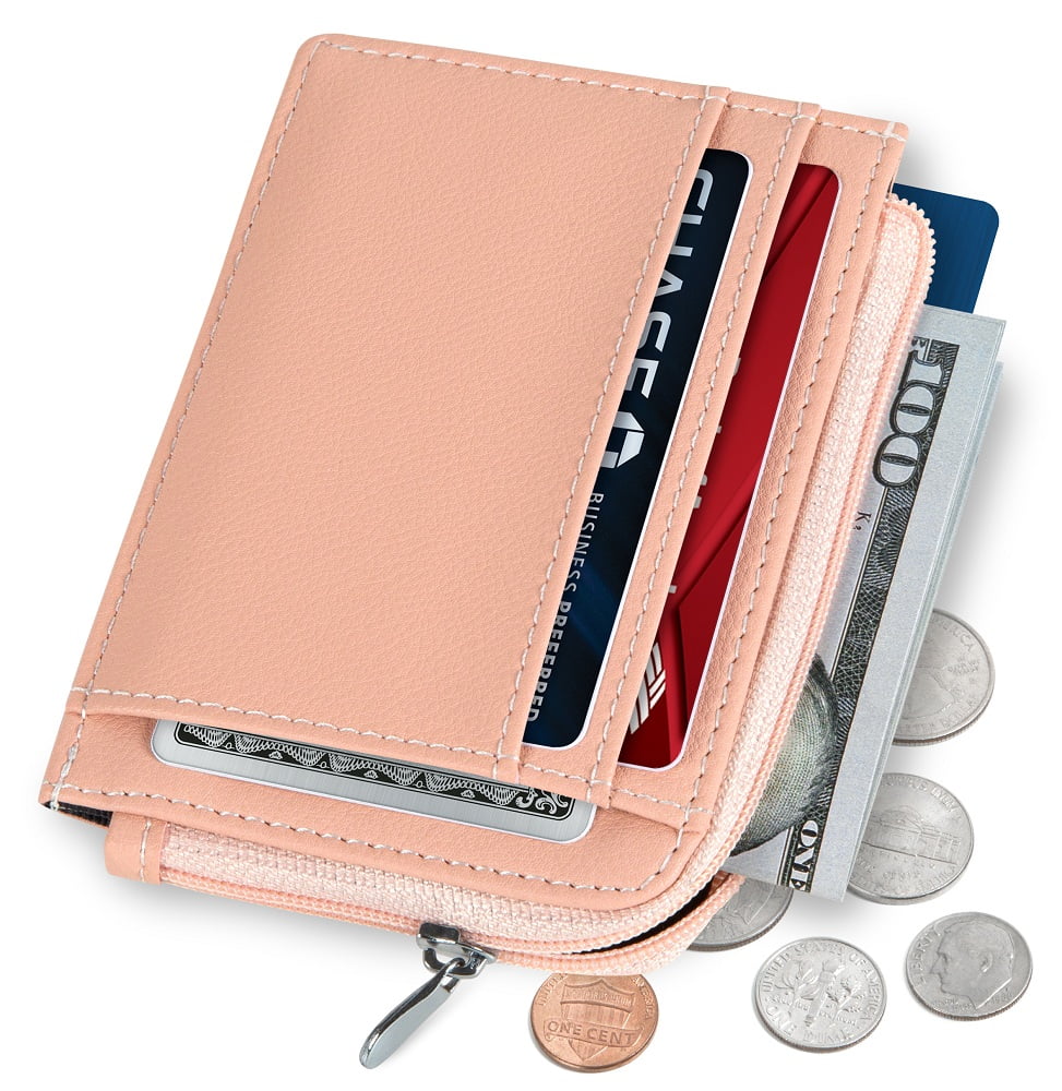 SERMAN BRANDS Small Wallets for Women RFID Wallet Women Vegan Slim Wallet for Women with Coin Purse and Credit Card Holder 