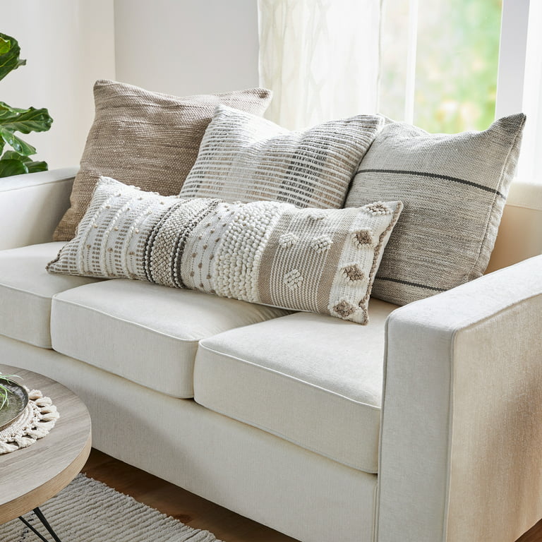 6 Throw Pillow Ideas To Refresh A Grey Or Beige Sofa - The Mom Edit