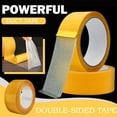 thumbnail image 2 of Strong Adhesive Tape Heavy, Super Sticky Tape with Fiberglass Mesh, Floor Leather Fixing Carpet Tape, Double Sided Tape for Craft, Carpet, Wall(Yellow 1PC+0.39in*32.8ft), 2 of 8
