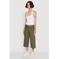 thumbnail image 3 of Womens Wide Leg Cargo Pocket Capris Pants, 3 of 5