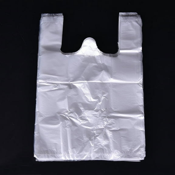 100pcs Design Plastic T-Shirt Retail Shopping Supermarket Bags Handles Packaging,