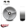 thumbnail image 2 of SCC -5" Semi Steel Cast Iron Wheel Only w/Ball Bearing - 1/2" Bore-1000 lbs Cpty, 2 of 2
