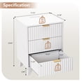 thumbnail image 6 of Ktaxon Fluted Nightstand with Charging Station, End Table Wooden Bedside Table Large Capacity Easy to Assemble, 6 of 11