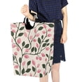 thumbnail image 7 of Pink Vines Laundry Basket with Handles 50L Collapsible Laundry Hamper for Bathroom Bedroom Laundry Room, 7 of 7