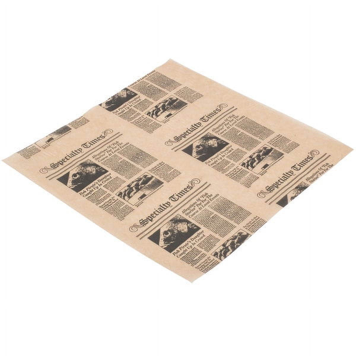American Metalcraft PPCN1616 16 x 16 Natural Newspaper Print Deli  Sandwich Wrap Paper - 1000/Pack