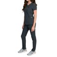 thumbnail image 3 of Medgear Celeste Women's Stretch Scrubs Set with Cross Over Neckline Top and Slim Leg Pants, 3 of 4