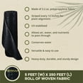 thumbnail image 4 of DeWitt 5-Pack Pro-5 Weed Barrier Fabric 5 oz, Heavy-Duty Woven Weed Control, 5 x 250 Feet, 4 of 13