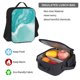 thumbnail image 5 of Easygdp Teal Turquoise 1 Mochila para Niños y Niñas con Set de Caja de Almuerzo y Estuche para Lápices 3 en 1, Mochila Escolar Estampada para Adolescentes, 5 of 7