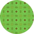 thumbnail image 1 of Ahgly Tapis Rond Lavable en Machine Intérieur Transitionnel Vert Émeraude, 5 Pieds Rond, 1 of 7