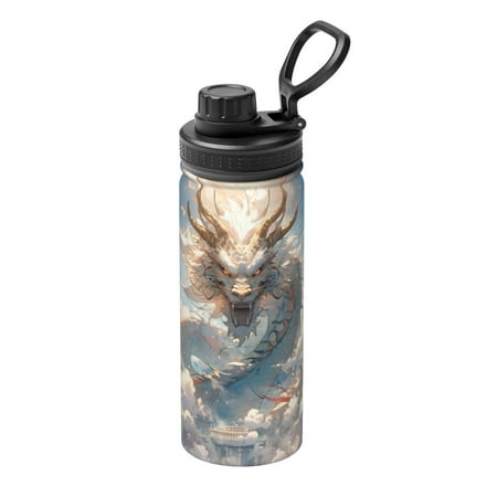 

Hirioo Cool Cloud White Dragon for 18oz Sports Insulated Kettle for Gym Hiking Camping Running Mountain Bike Outdoor Sports