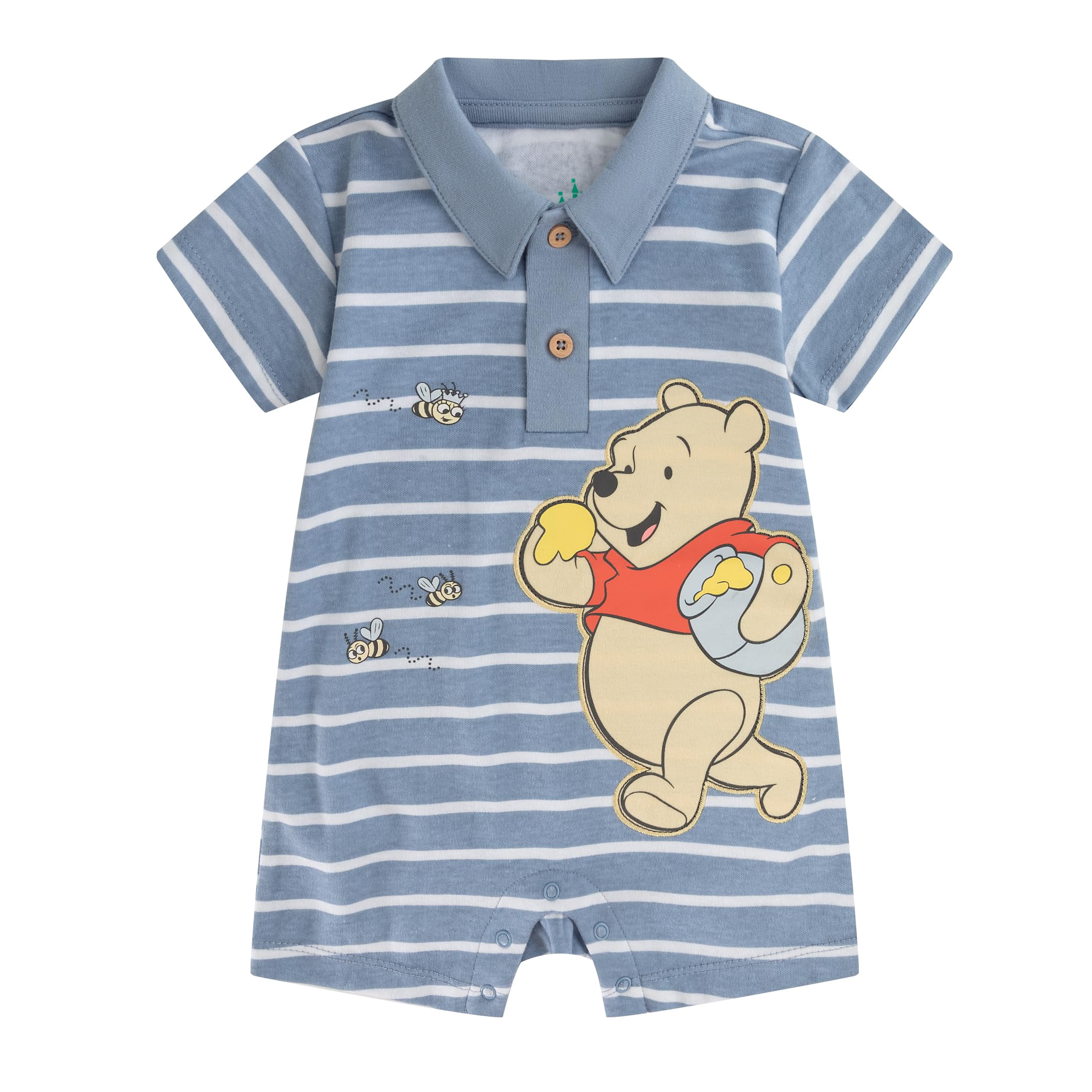 Disney Winnie the Pooh Short Sleeve Romper (Baby Boys), 2 Pack, Sizes 3M-18M