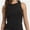Black, variant on Women's Crewneck Racerback Ribbed Tank Tops Summer Basic High Neck Sleeveless Slim Fit Crop Tops